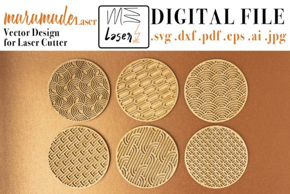 Download Art Decò Coasters File for Laser Cutter - Premium Resources